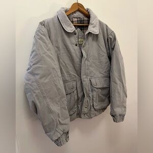 St. John’s Bay Vintage Men's Gray Coat Large Waterfowl Feathers